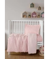Kanz Jakarlı Müslin Bebek Nevresim Takımı Knz-013 Heart Pembe