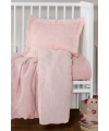 Kanz Jakarlı Müslin Bebek Nevresim Takımı Knz-013 Heart Pembe