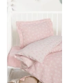 Kanz Jakarlı Müslin Bebek Nevresim Takımı Knz-013 Stars Pembe