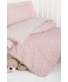 Kanz Jakarlı Müslin Bebek Nevresim Takımı Knz-013 Stars Pembe