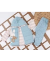 KIZ BEBEK 9-12-18 AY TAVŞAN AYICIK SİMGELİ ŞİŞME YELEKLİ 3 LÜ TAKIM