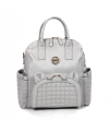 M&y Kitty Deri Anne Bebek Bakım Sırt Çantası 7271 Gri