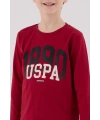 U.s. Polo Assn Uzun Kol Pijama Takım Us2203-4 Bordo