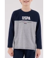 U.s. Polo Assn Uzun Kol Pijama Takım Us2220-4 Lacivert