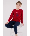 U.s. Polo Assn Uzun Kol Pijama Takım Us2233-4 Kırmızı