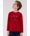 U.s. Polo Assn Uzun Kol Pijama Takım Us2233-4 Kırmızı