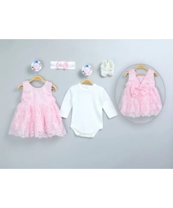 0/3 AY BEBE KIZ MEVLÜTLÜK TAKIM PAPYONLU CLASSİC