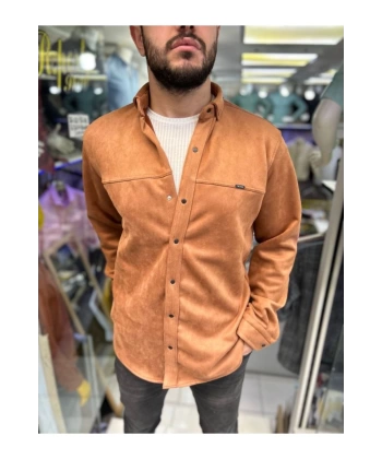 Erkek Regular Fit Mevsimlik Süet Nubuk Gömlek