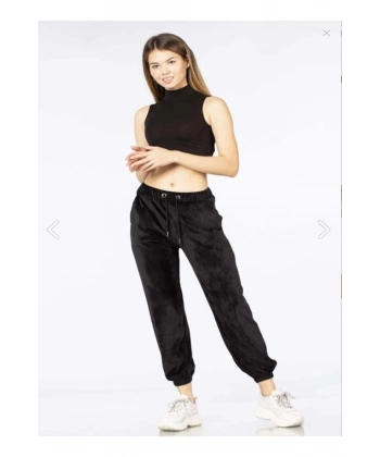 Kadife Eşofman - Fransız Kadife Eşofman Alt 2 Cepli Bel-paça Lastikli