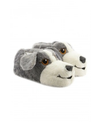 Konforlu Sevimli Köpek Figürlü Ev Içi Peluş Panduf Unisex Hayvanlı Panduf