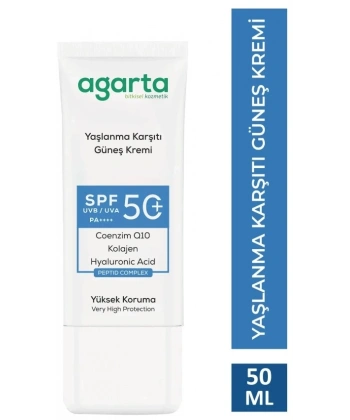 Agarta Doğal Güneş Kremi Yaşlanma Karşıtı 50 Spf 50 Ml