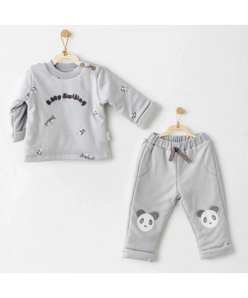 Akm Life Ac26028 Fiber Keep Smiling 2li Takım Grey