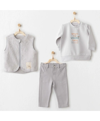 Akm Life Ac26111 Hello Autumn 3lü Takım Grey