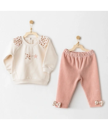 Akm Life Ac26236 Little Leopard 2li Takım Ecru Pink