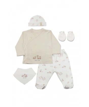 Akm Life Curly Lamb 5li Hastane Çıkışı 12106 Bej Mavi Ekru