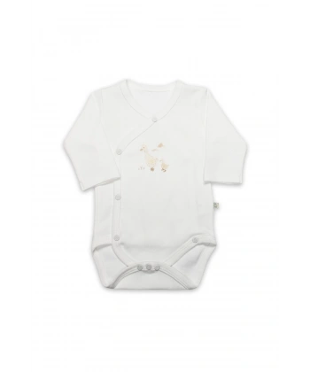 Akm Life Kruvaze  Body Uzun Kol Welcome Baby Duck 17108 Sarı