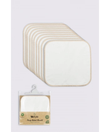 Akm Life Organik 20x20 10lu Penye Mendil 90102 Ekru