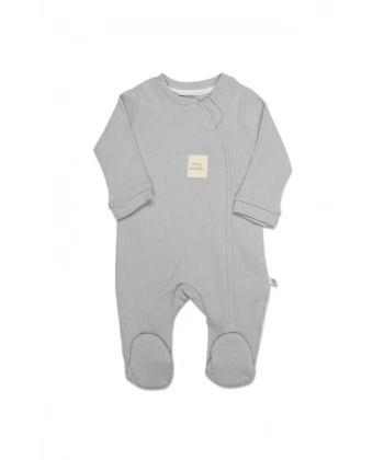 Akm Life Style Natural Fermuarlı Bebe Tulum 15115 Gri