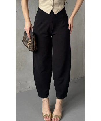 Beli Lastikli Şalvar Model Krep rahat kesim pamuklu lilkralı kumaş