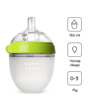 Comotomo Antikolik Silikon Biberon 150 Ml 0-3 Ay Yeşil