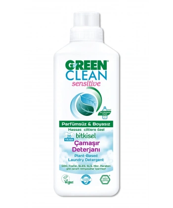 Green Clean Sensitive Parfümsüz Bitkisel Çamaşır Deterjanı 1000 Ml