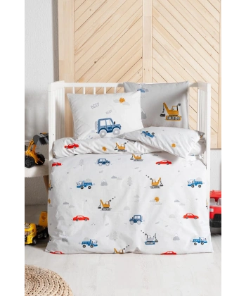 Kanz Ranforce Bebek Nevresim Takımı Knz-001 Digger Cars