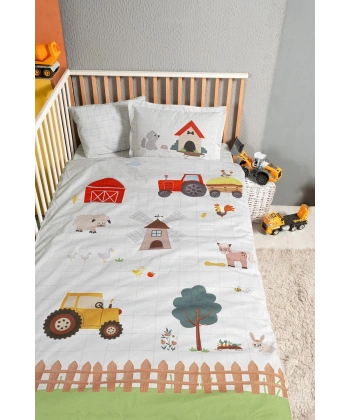 Kanz Ranforce Bebek Nevresim Takımı Knz-001 Farming