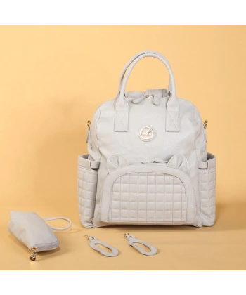 M&y Kitty Deri Anne Bebek Bakım Sırt Çantası 7271 Gri