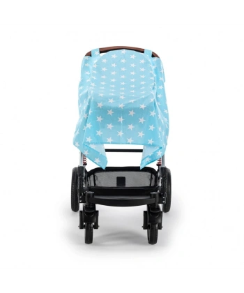 Moje Poplin Puset Bebek Arabası Örtüsü Mavi Yıldız