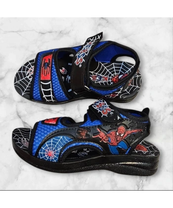 Ortopedik taban Kutu içerisinde kırmızı siyah çocuk yazlık rahat kalıp sandalet