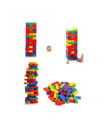 Playwood Ahşap Kutulu Denge Oyunu Renkli 310