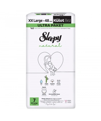 Sleepy Natural Külot Bez 2li Ultra Paket 7 Beden 48 Adet