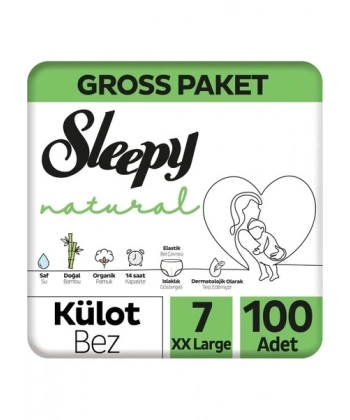 Sleepy Natural Külot Bez Gross Paket 7 Beden 100 Adet