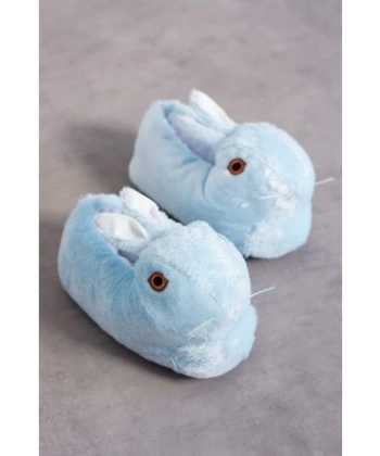 Tavşanlı Peluş Panduf Ev Pandufu Unisex Tavşanlı Panduf