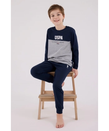 U.s. Polo Assn Uzun Kol Pijama Takım Us2220-4 Lacivert