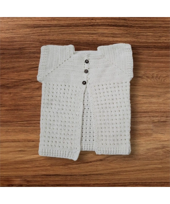 Bebek 3-24 Ay El örgülü Pamuklu El işi yelek