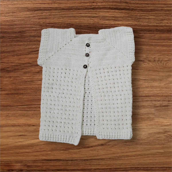 Bebek 3-24 Ay El örgülü Pamuklu El işi yelek
