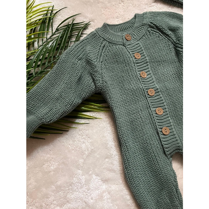 BEBEK ÖRME TULUM VE ŞAPKA SETİ