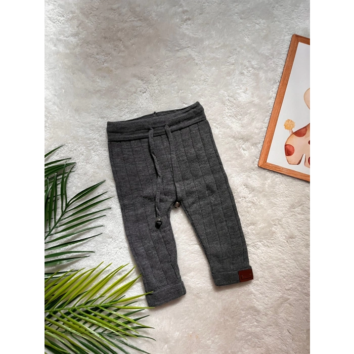 BEBEK TRİKO PANTOLON FÜME