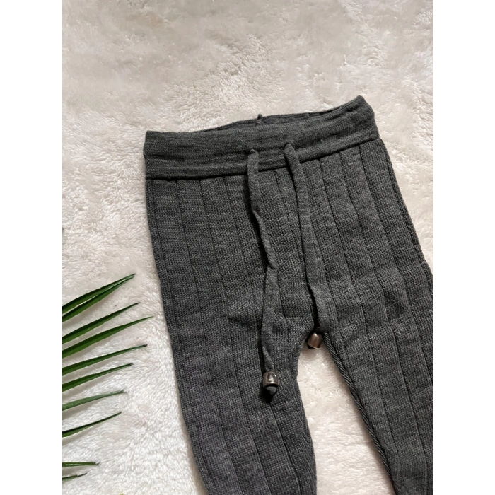 BEBEK TRİKO PANTOLON FÜME