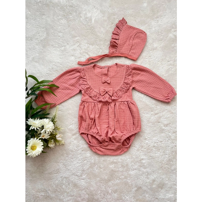 DANTELLİ WAFFLE KUMAŞ ŞAPKALI ZIBIN