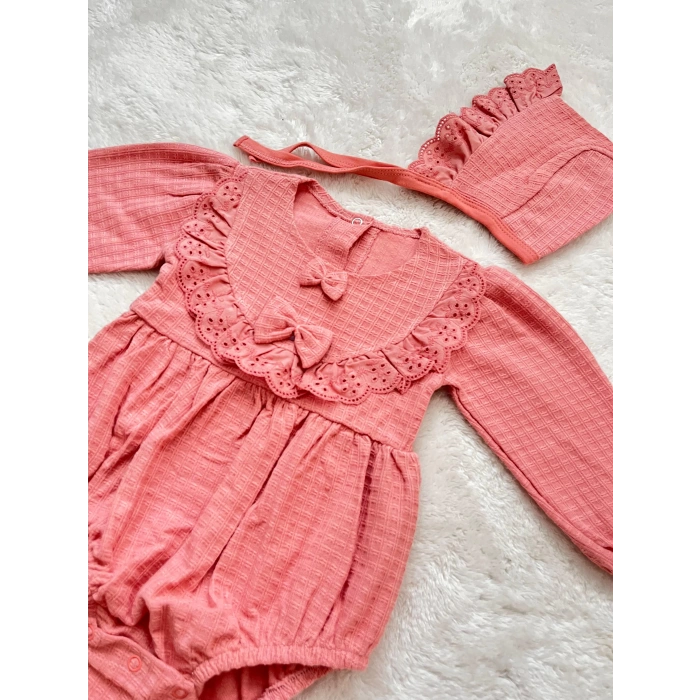 DANTELLİ WAFFLE KUMAŞ ŞAPKALI ZIBIN