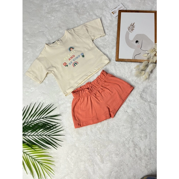 EMMA KABARTMA BASKILI ŞORTLU TAKIM