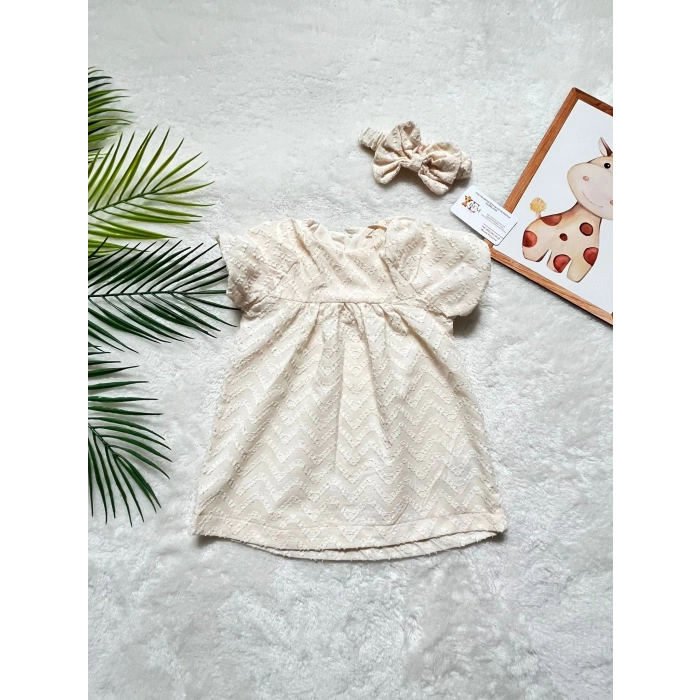 HANNA LASTİKLİ KOL BANDANALI ELBİSE