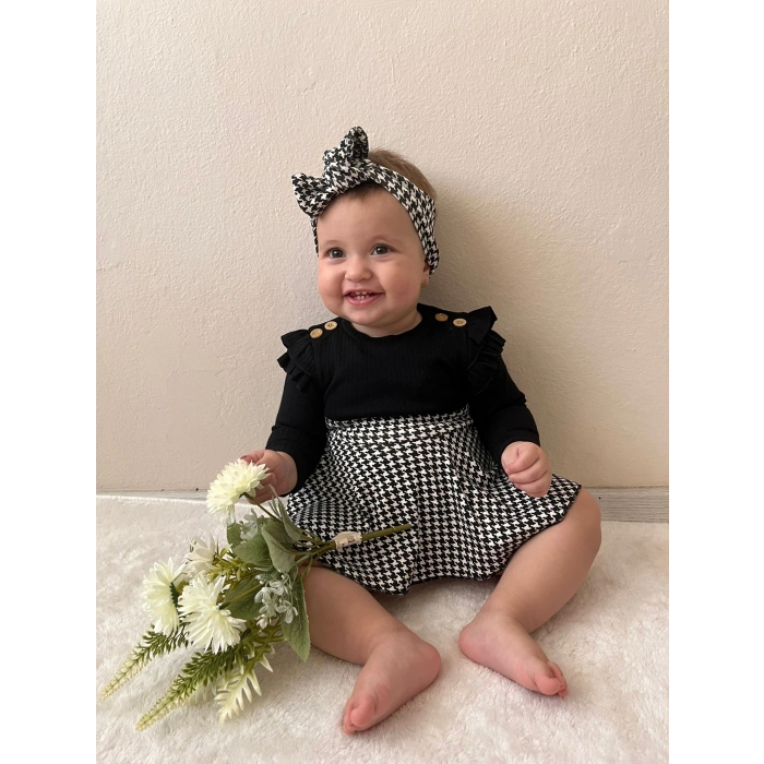 KAZAYAĞI DESENLİ BODYSUİT ELBİSE