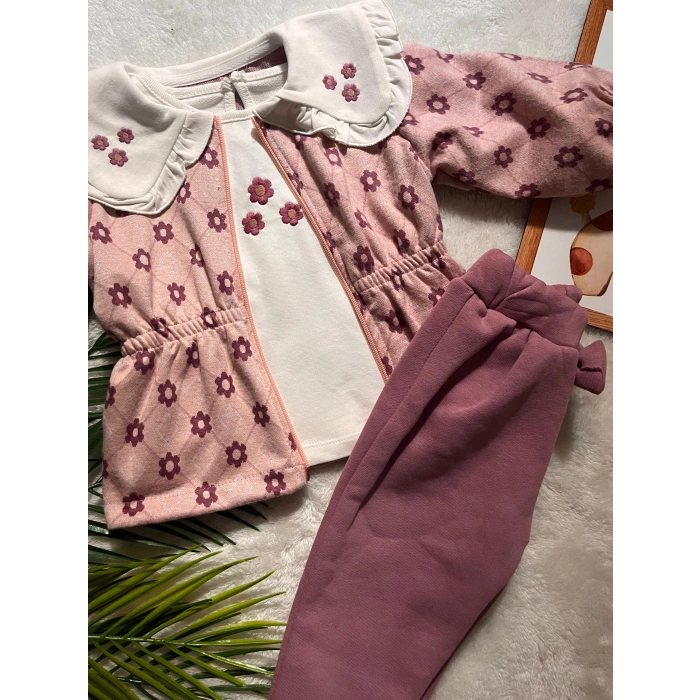 KIZ BEBEK ÜÇLÜ MEVSİMLİK TAKIM