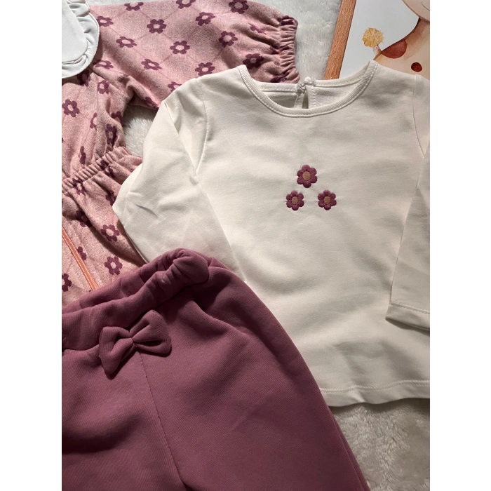 KIZ BEBEK ÜÇLÜ MEVSİMLİK TAKIM