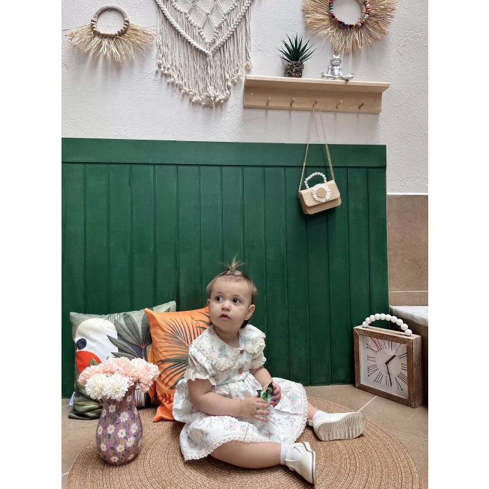 LİLY ÇİÇEK DESENLİ ELBİSE