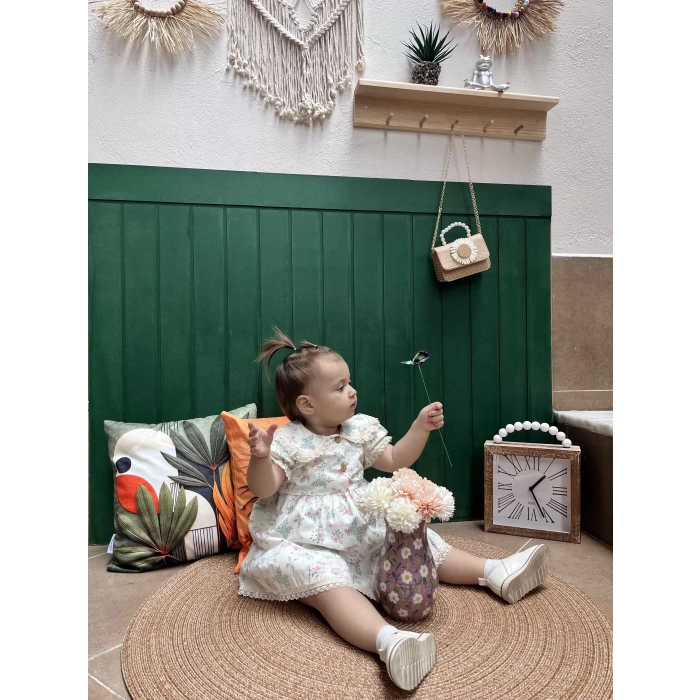 LİLY ÇİÇEK DESENLİ ELBİSE