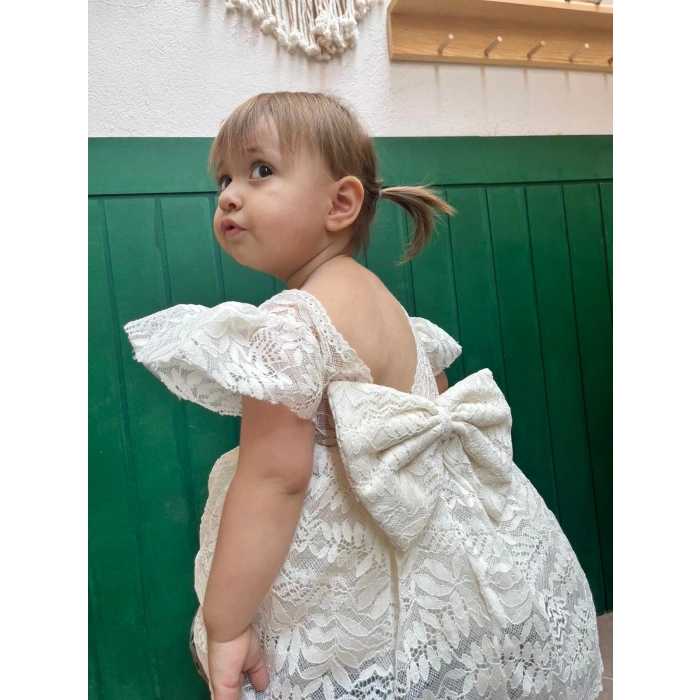 NAZENDE DANTELLİ FİYONKLU ELBİSE